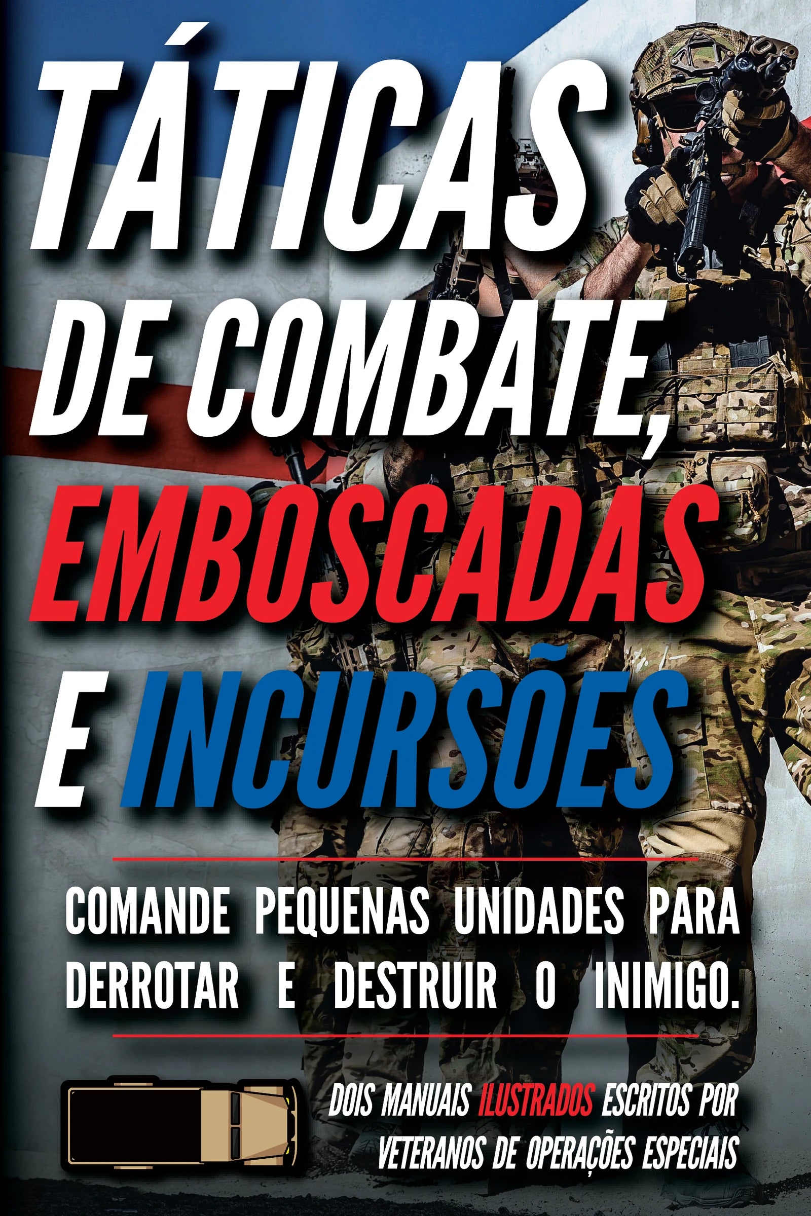 Táticas de combate, emboscadas e incursões — Portuguese book cover
