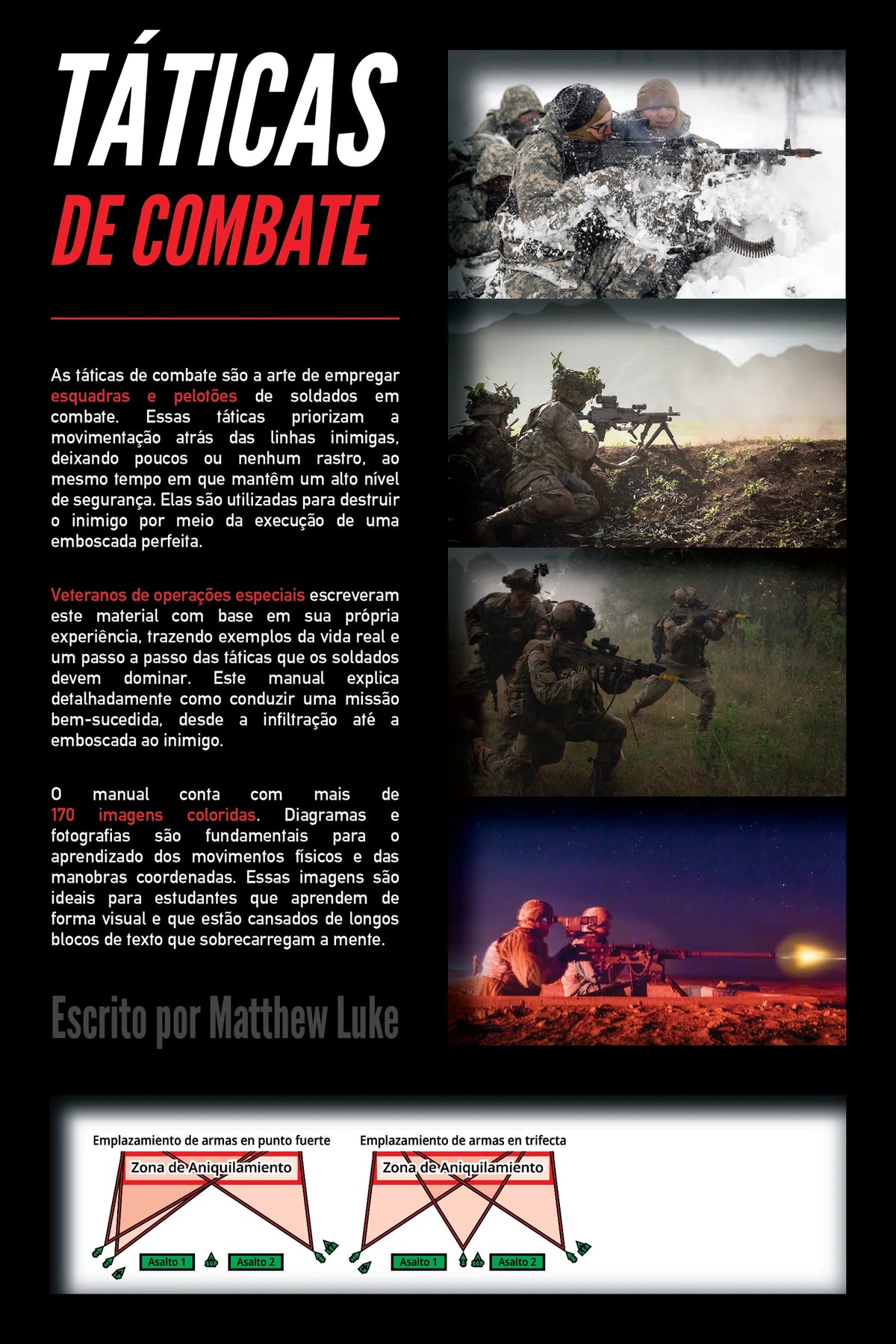 Táticas de combate — back cover (Portuguese)