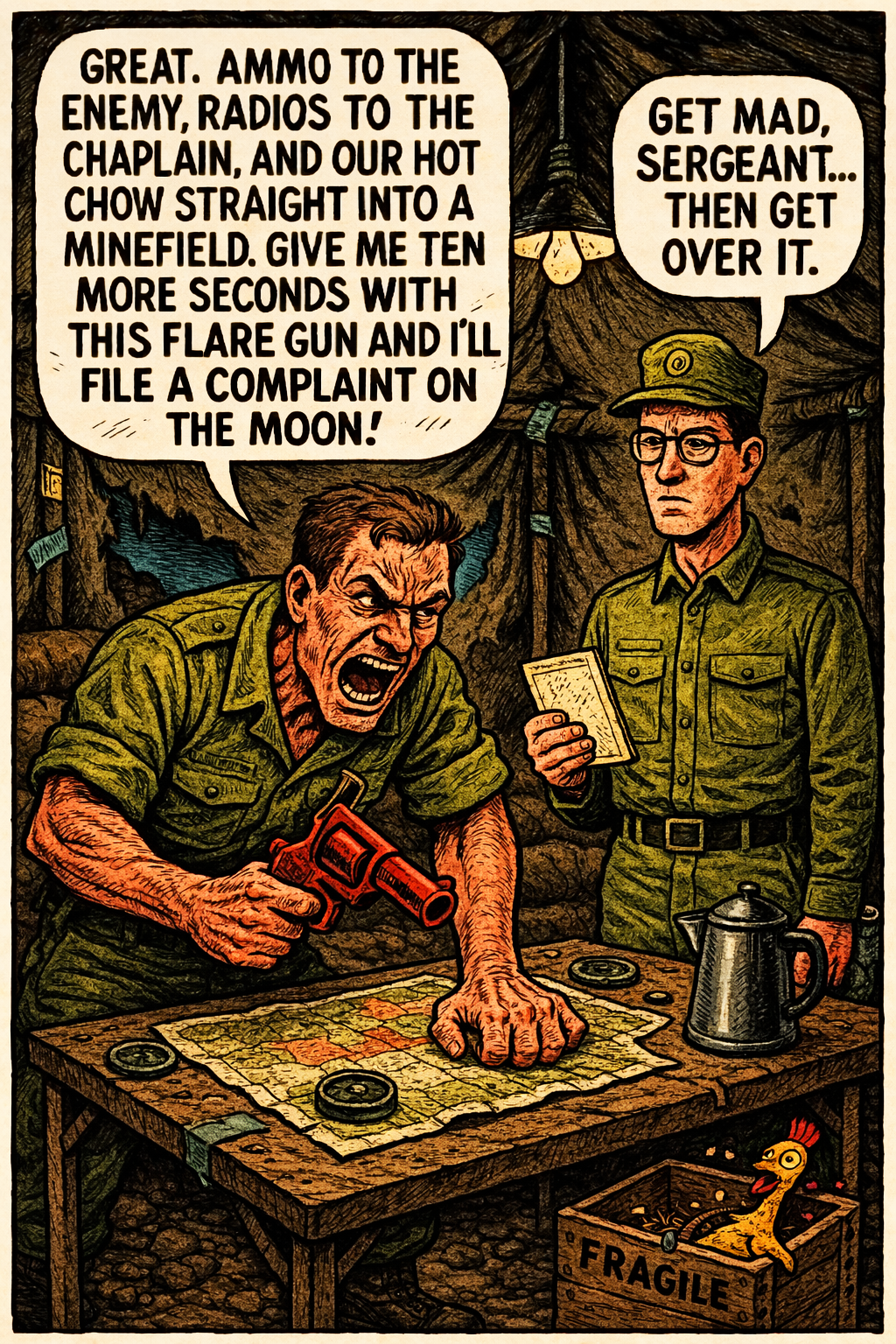 Ammo to the Enemy, Radios to the Chaplain, and Our Hot Chow Straight into a Minefield