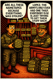 Are All These Nametapes Because Everything Was Stolen?