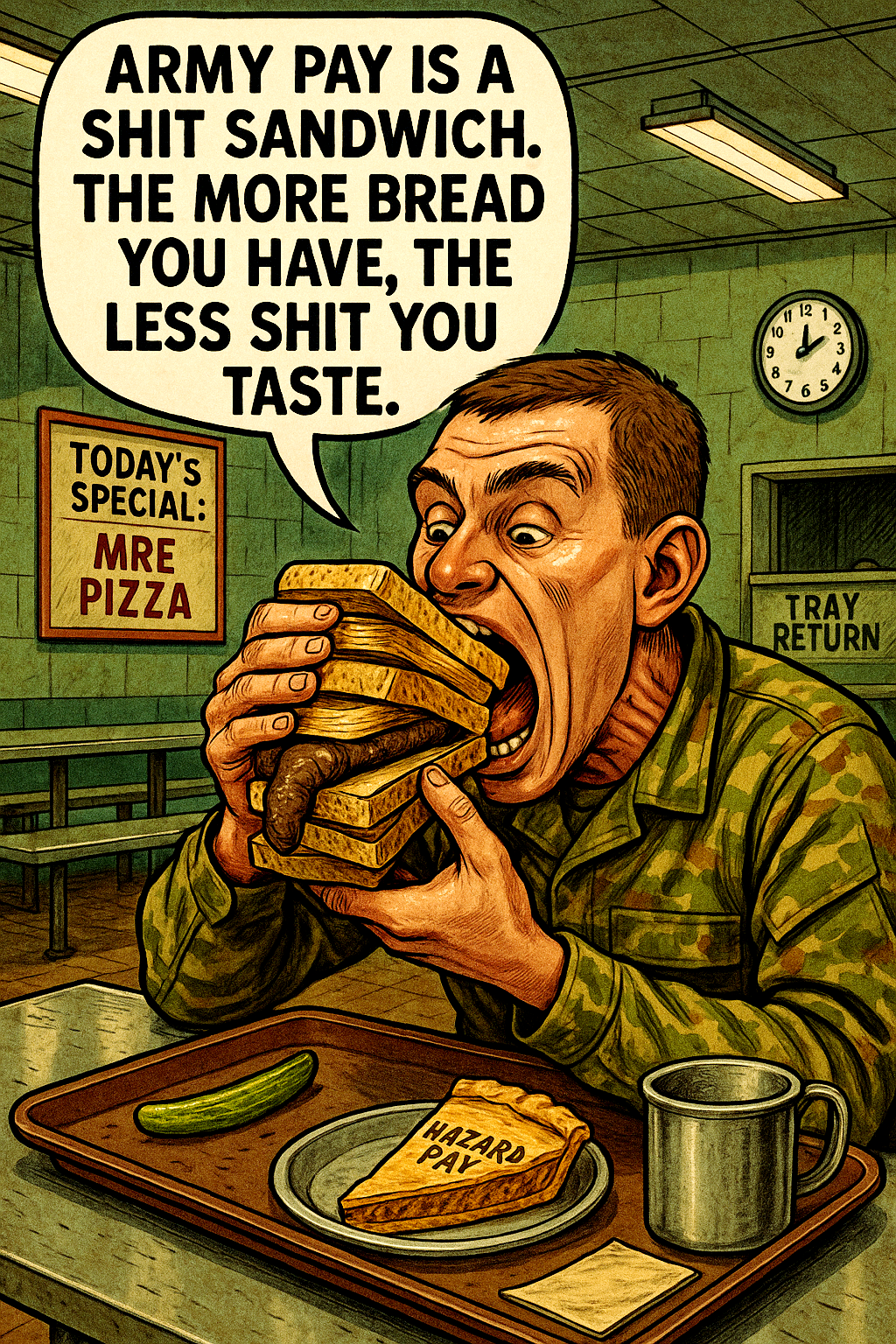 Army Pay Is a Shit Sandwich