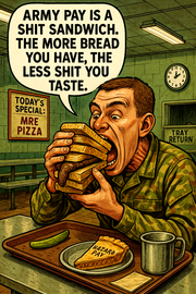 Army Pay Is a Shit Sandwich