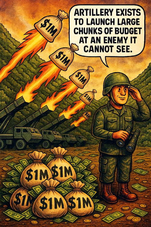 Artillery Exists to Launch Large Chunks of Budget at an Enemy It Cannot See