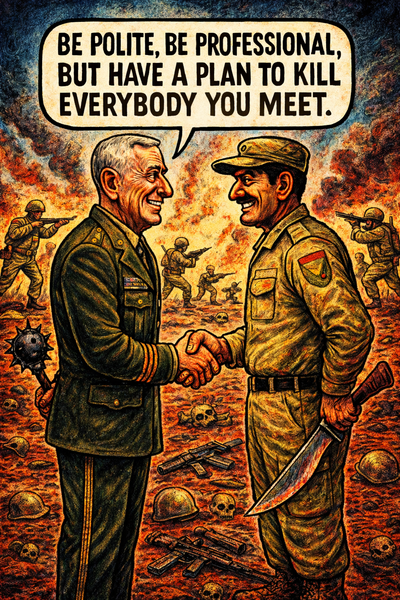 Be Polite, Be Professional, but Have a Plan to Kill Everybody You Meet