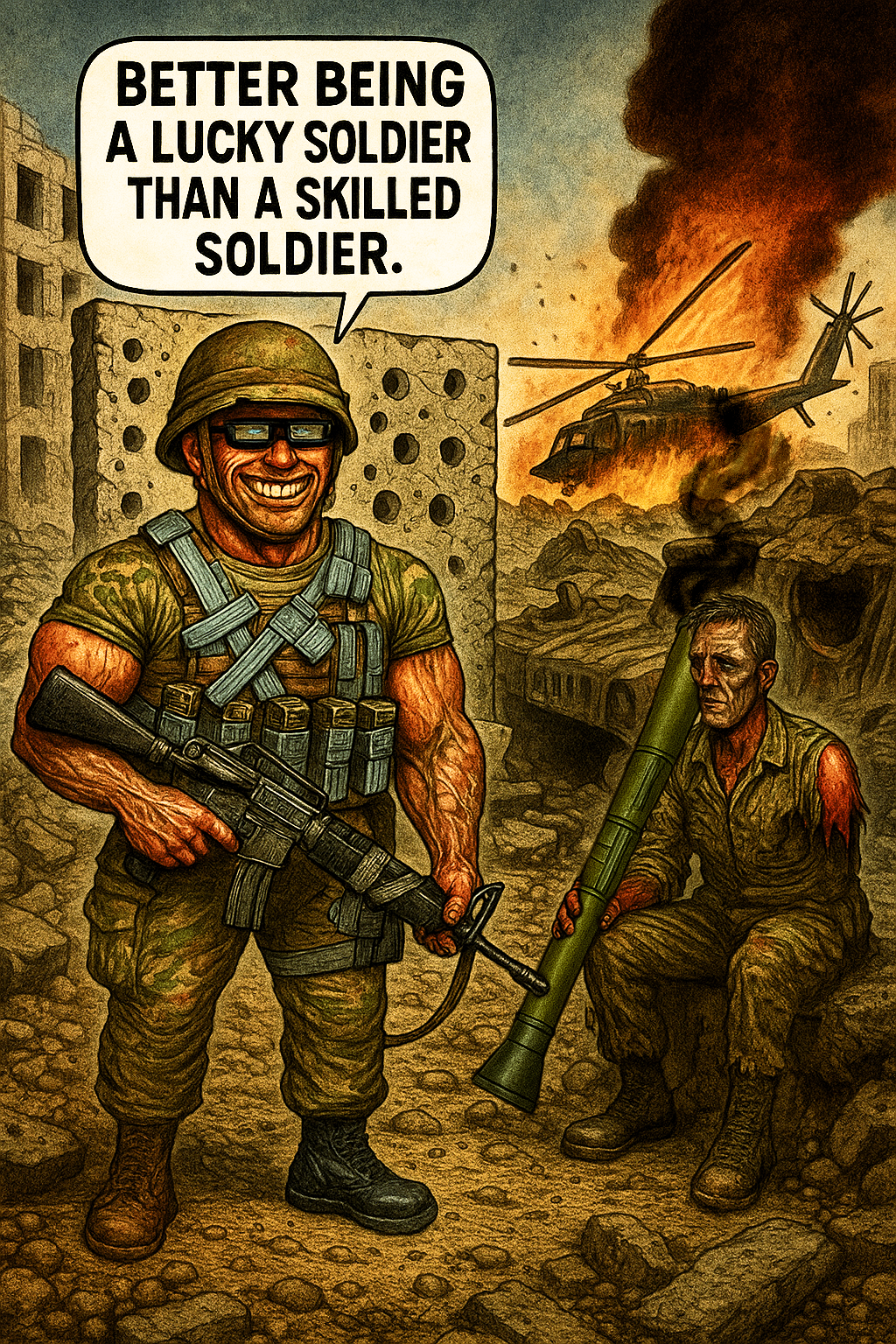 Better Being a Lucky Soldier than a Skilled Soldier