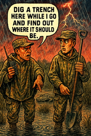 Dig a Trench Here While I Go and Find Out Where It Should Be