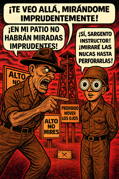 ¡Te veo allá, mirándome imprudentemente!