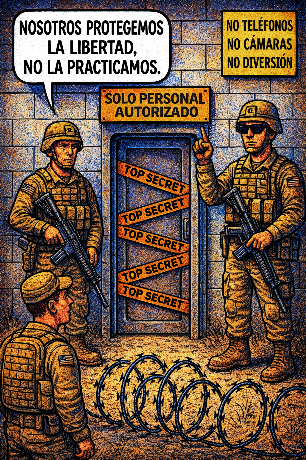 Nosotros protegemos la libertad, no la practicamos.