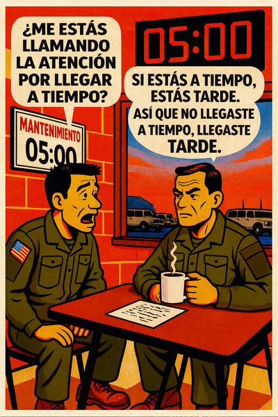 ¿Me estás llamando la atención por llegar a tiempo?