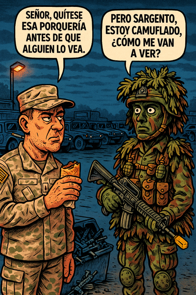 Señor, quítese esa porquería antes de que alguien lo vea.