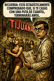 Recuerda: está estadísticamente comprobado que, si te casas con una puta de cuartel, terminarás awol.