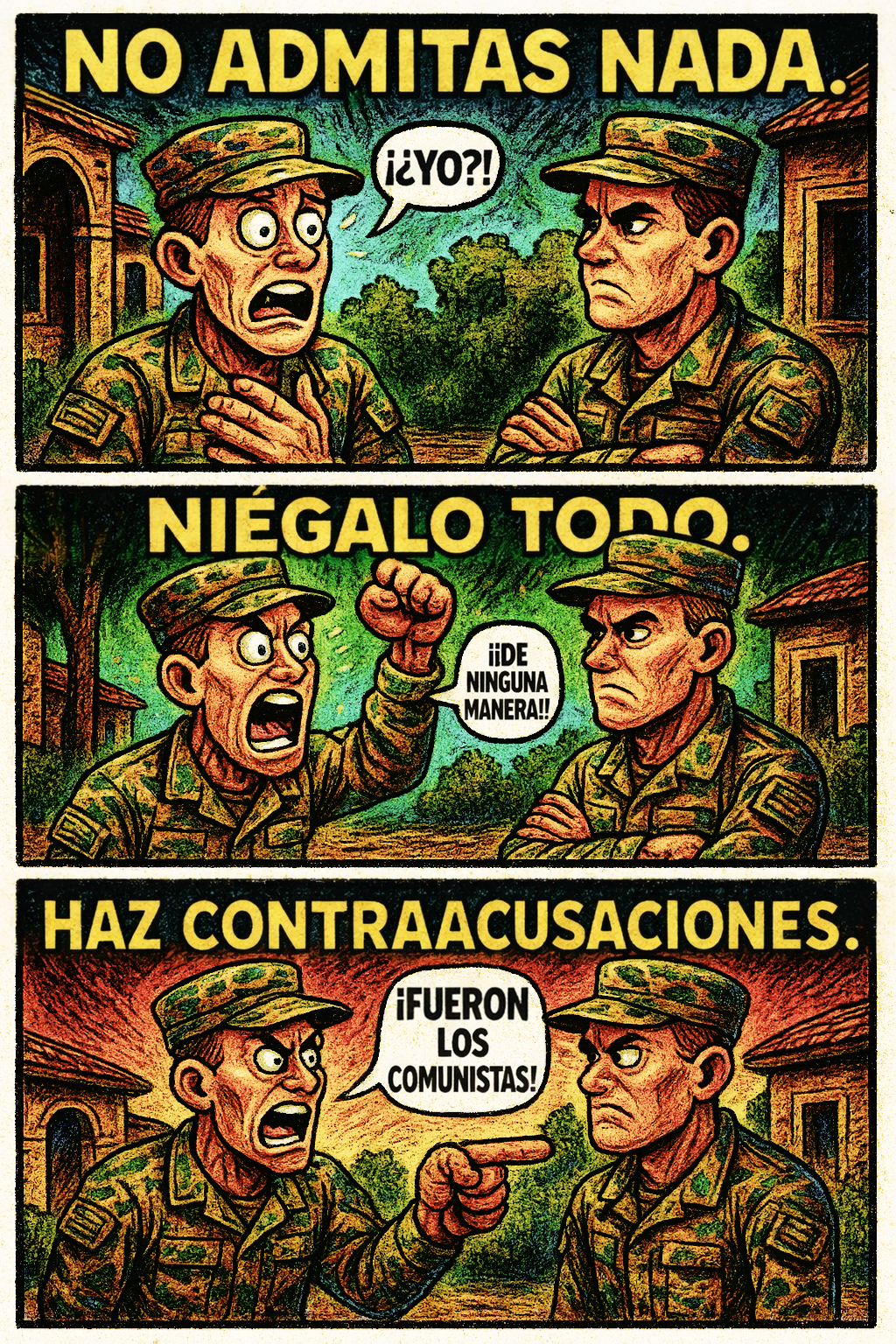 No admitas nada.