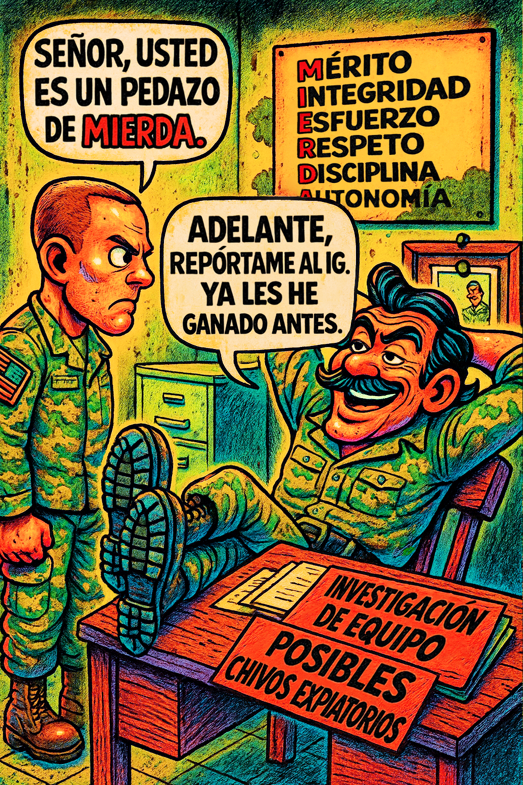 Señor, usted es un pedazo de mierda.