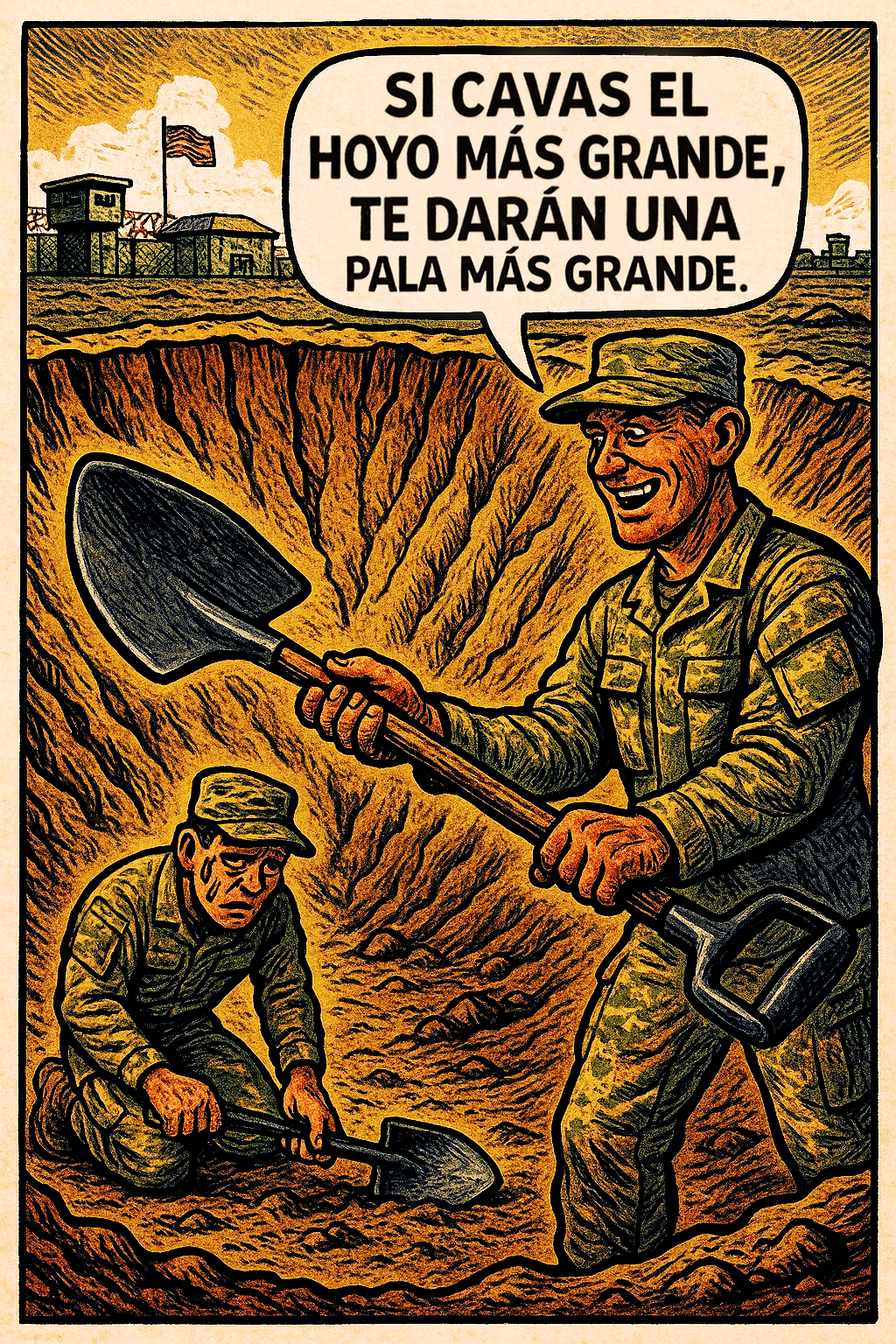 Si cavas el hoyo más grande, te darán una pala más grande.
