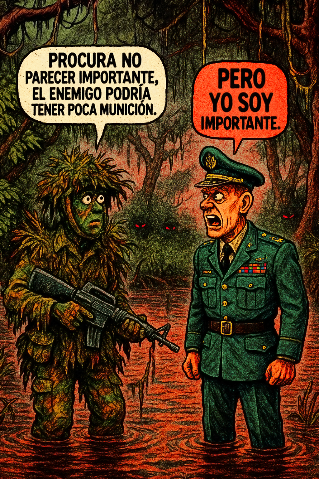 Procura no parecer importante, el enemigo podría tener poca munición.