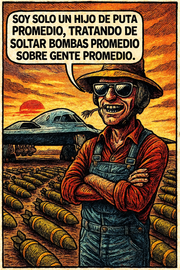 Soy solo un hijo de puta promedio, tratando de soltar bombas promedio sobre gente promedio.