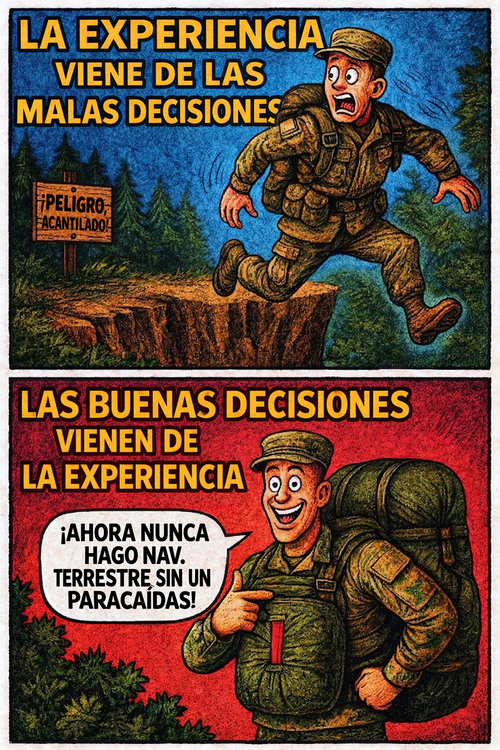 La experiencia viene de las malas decisiones.