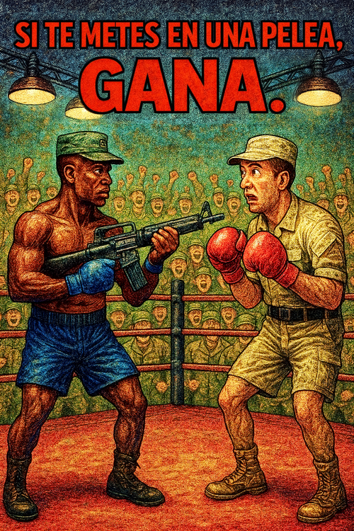 Si te metes en una pelea, gana.