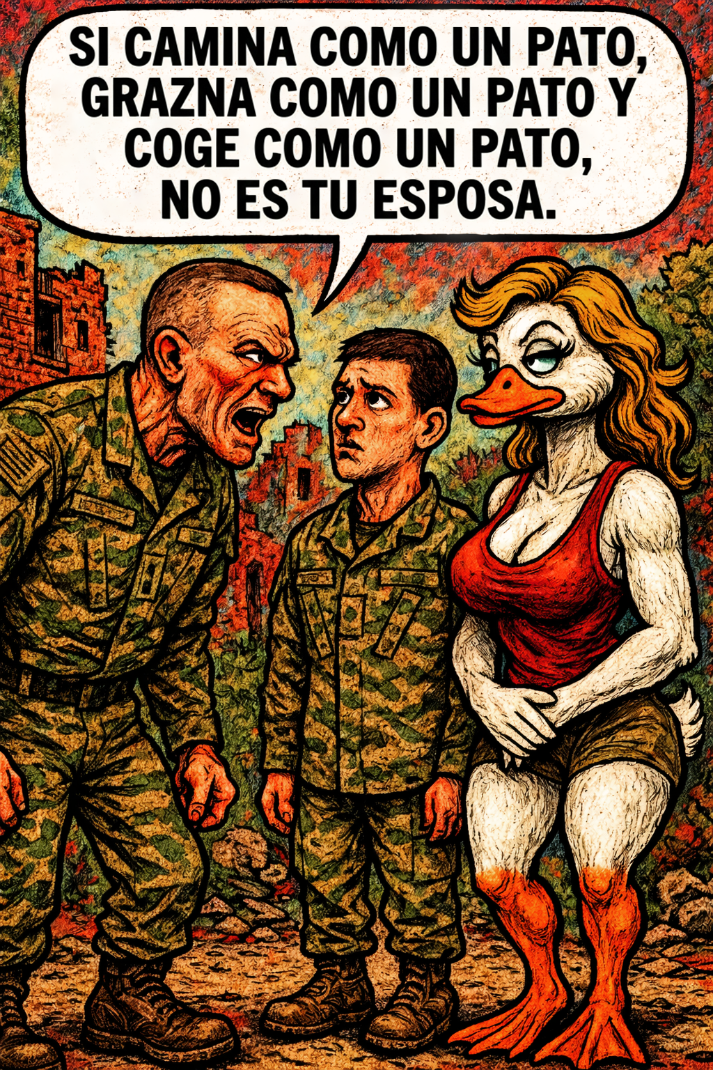 Si camina como un pato, grazna como un pato y coge como un pato, no es tu esposa.