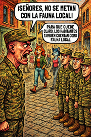 ¡Señores, no se metan con la fauna local!