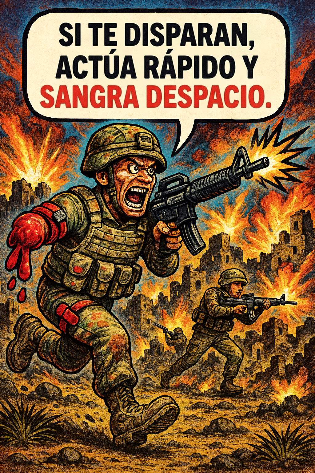 Si te disparan, actúa rápido y sangra despacio.