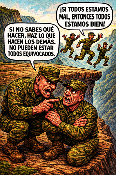 Si no sabes qué hacer, haz lo que hacen los demás.