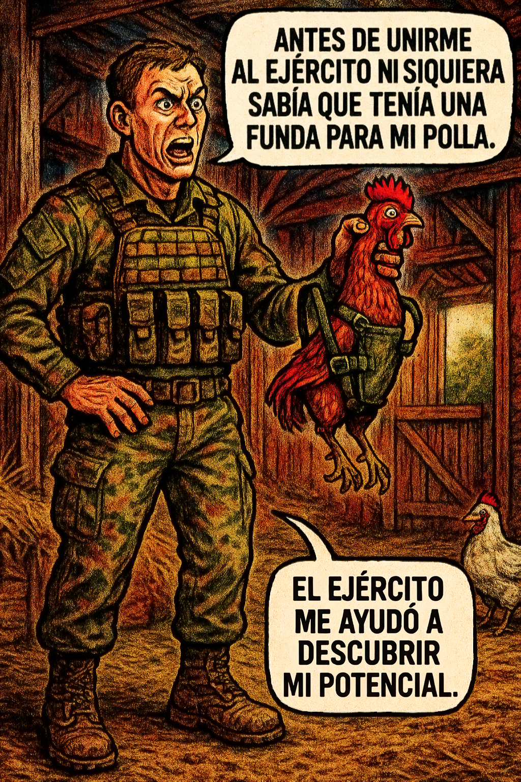 Antes de unirme al ejército ni siquiera sabía que tenía una funda para mi polla.