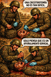 Una cricotirotomía no es tan difícil.