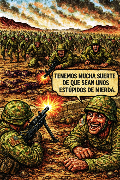 Tenemos mucha suerte de que sean unos estúpidos de mierda.