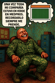 Una vez toda mi compañía estuvo en verde en medpros.