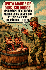 ¡Puta madre de dios, soldados!