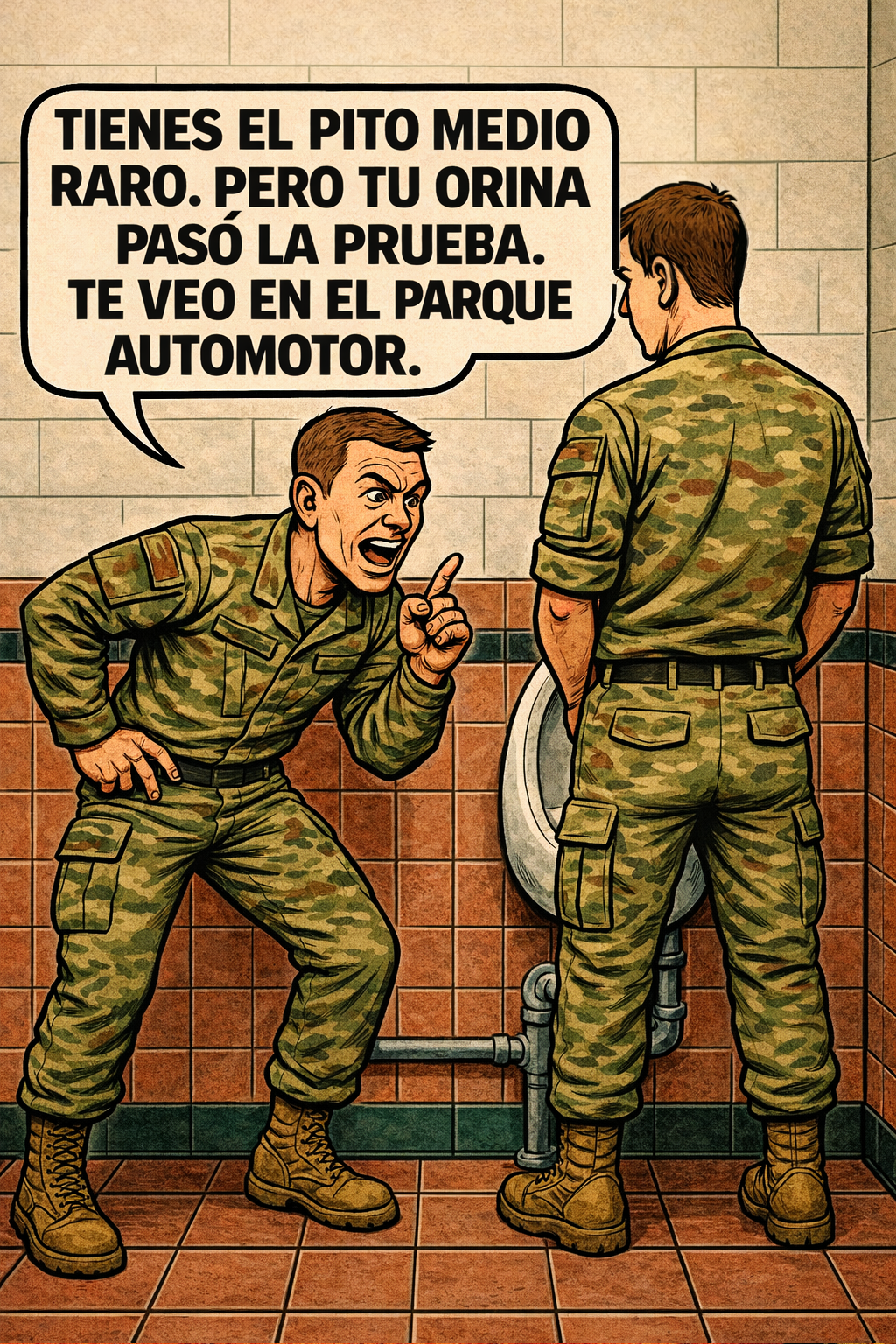 Tienes el pito medio raro.
