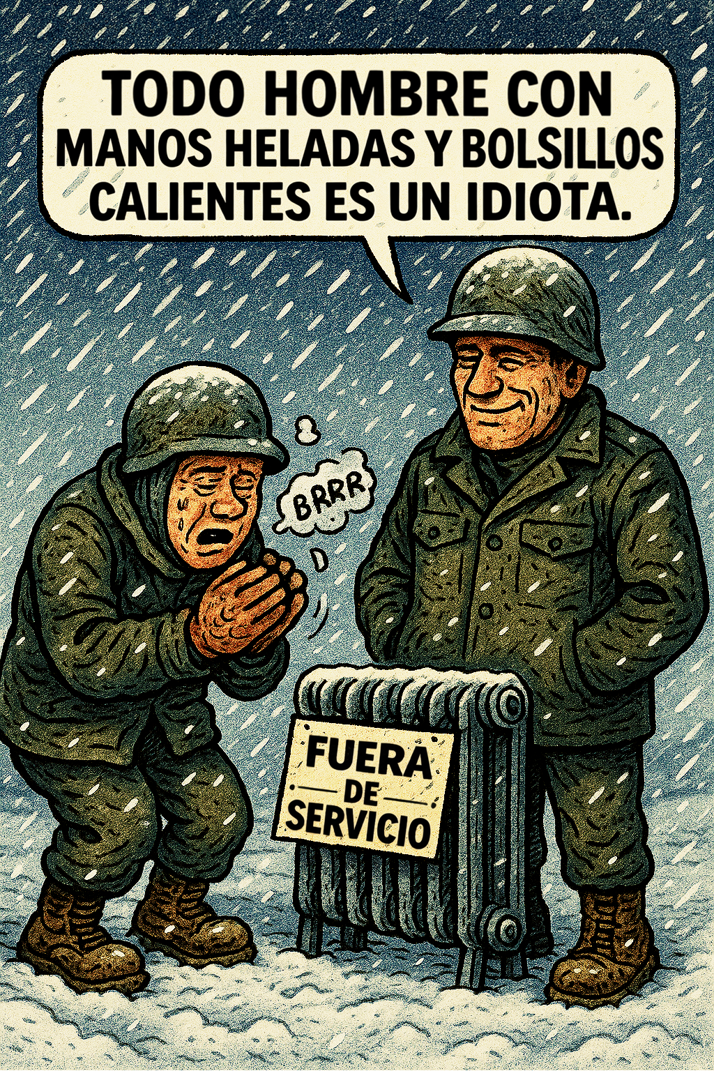 Todo hombre con manos heladas y bolsillos calientes es un idiota.