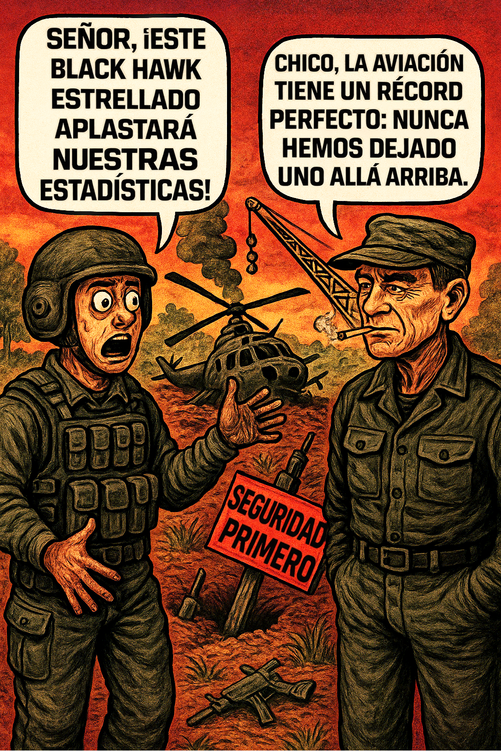 Señor, ¡este black hawk estrellado aplastará nuestras estadísticas!