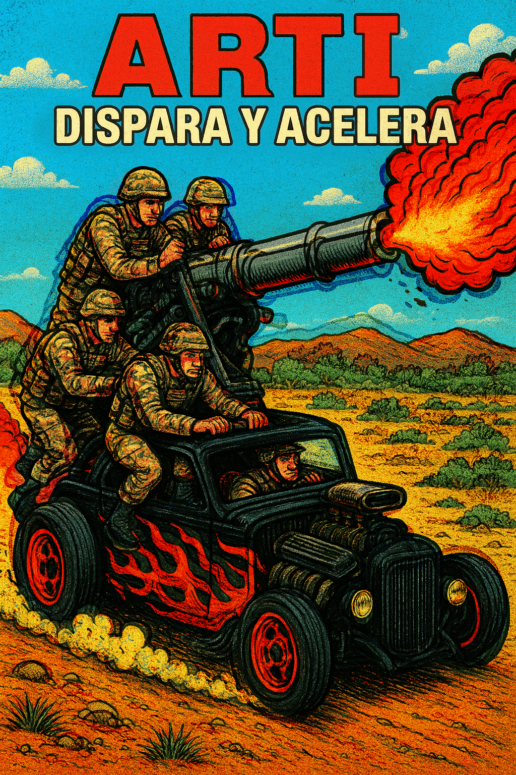 Arti dispara y acelera