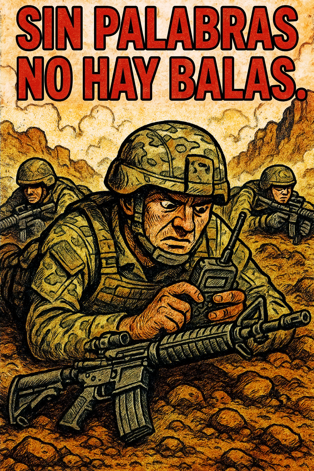 Sin palabras no hay balas.