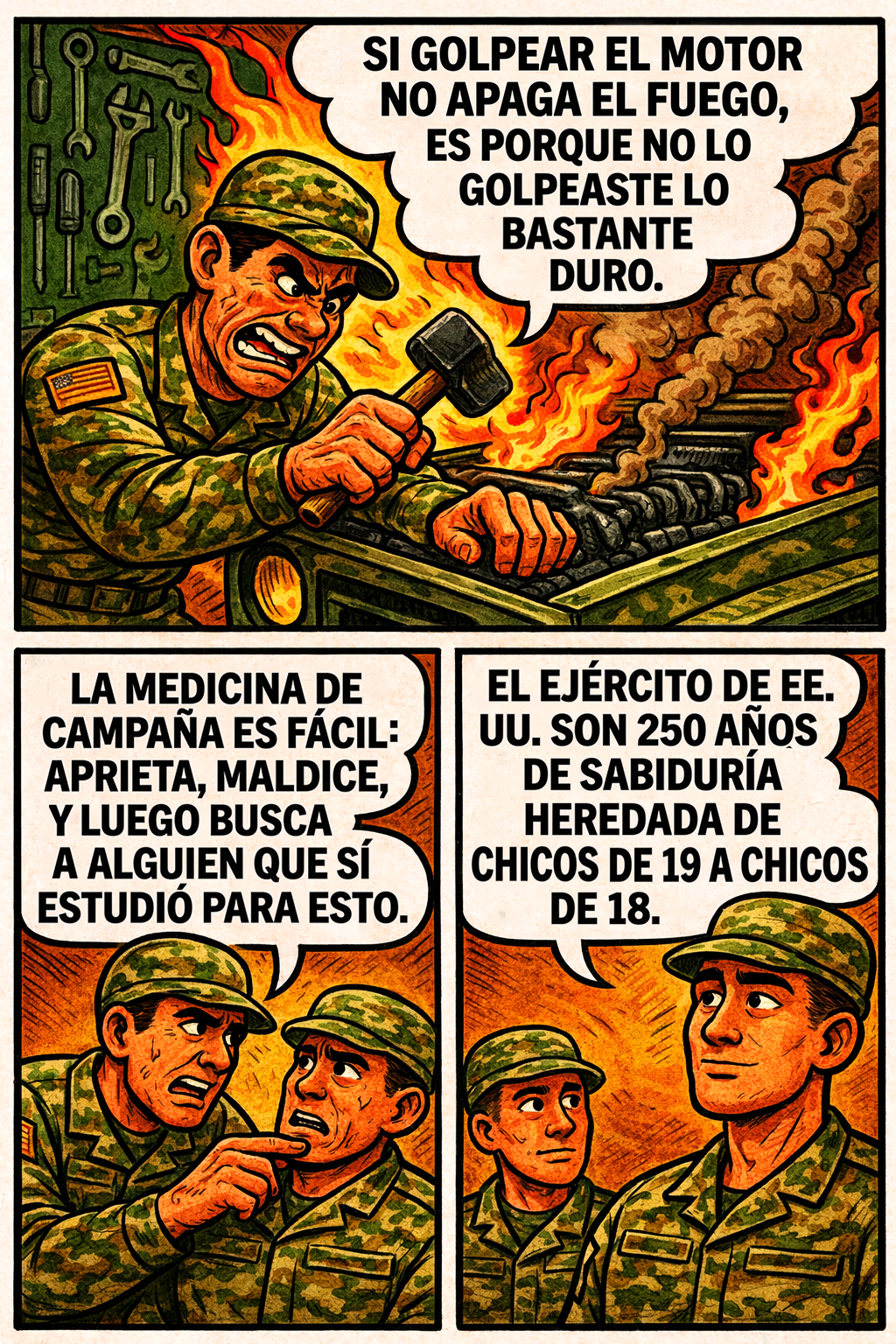 Si golpear el motor no apaga el fuego, es porque no lo golpeaste lo bastante duro.