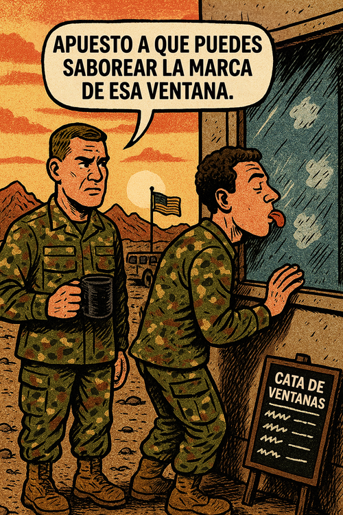 Apuesto a que puedes saborear la marca de esa ventana.