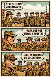 Necesito un voluntario.