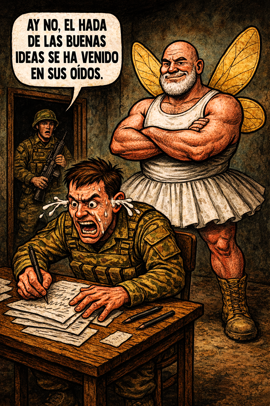 Ay no, el hada de las buenas ideas se ha venido en sus oídos.