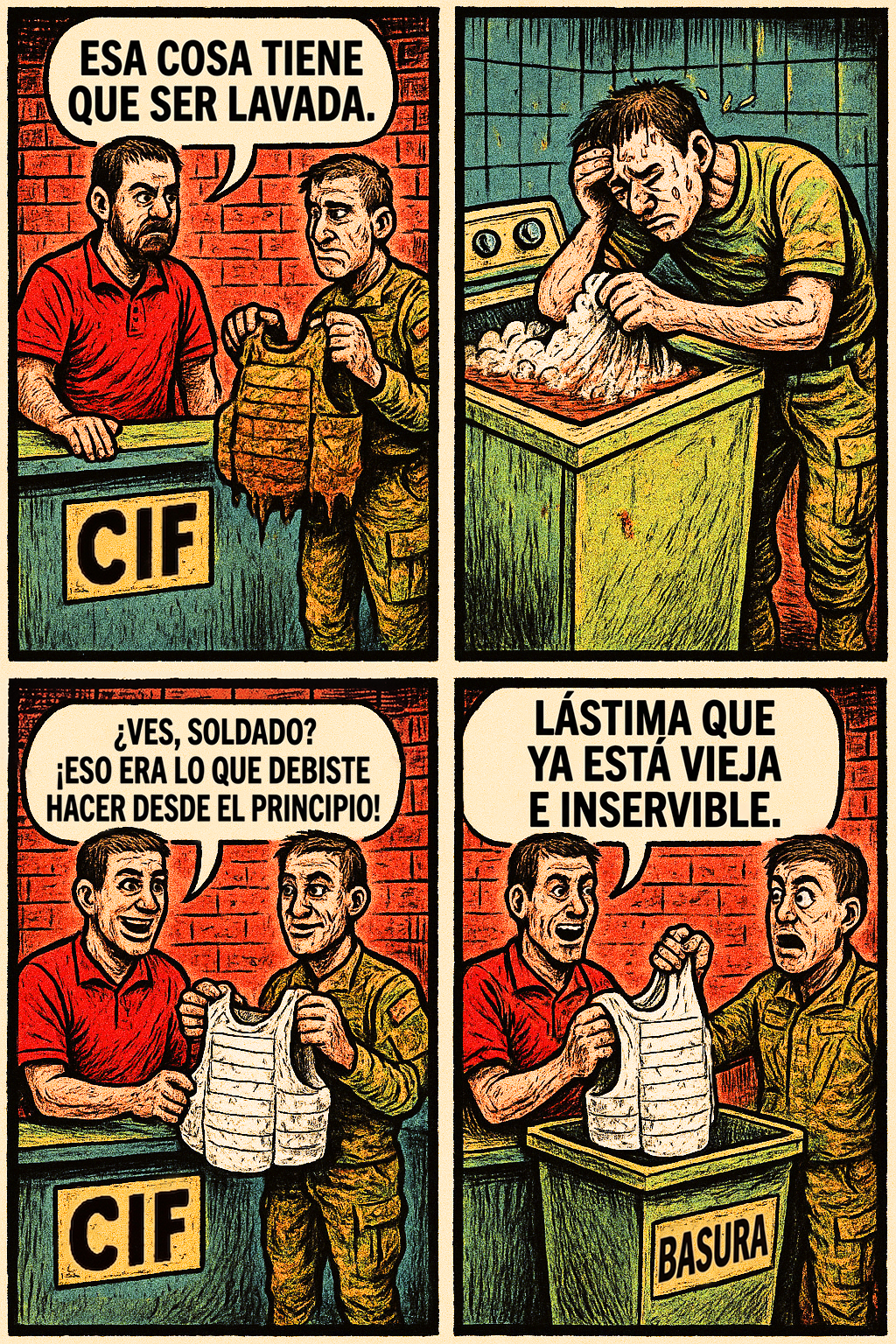 Esa cosa tiene que ser lavada.