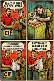 Esa cosa tiene que ser lavada.