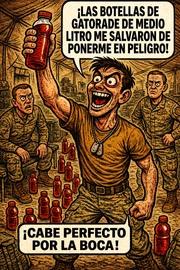 ¡Las botellas de gatorade de medio litro me salvaron de ponerme en peligro!