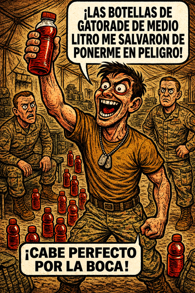 ¡Las botellas de gatorade de medio litro me salvaron de ponerme en peligro!