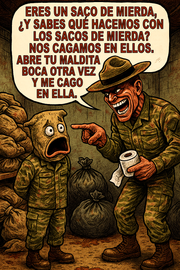 Eres un saco de mierda, ¿y sabes qué hacemos con los sacos de mierda?