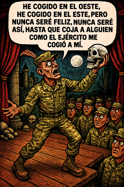 He cogido en el oeste, he cogido en el este, pero nunca seré feliz, nunca seré así, hasta que coja a alguien como el