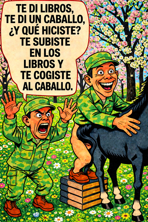 Te di libros, te di un caballo, ¿y qué hiciste?