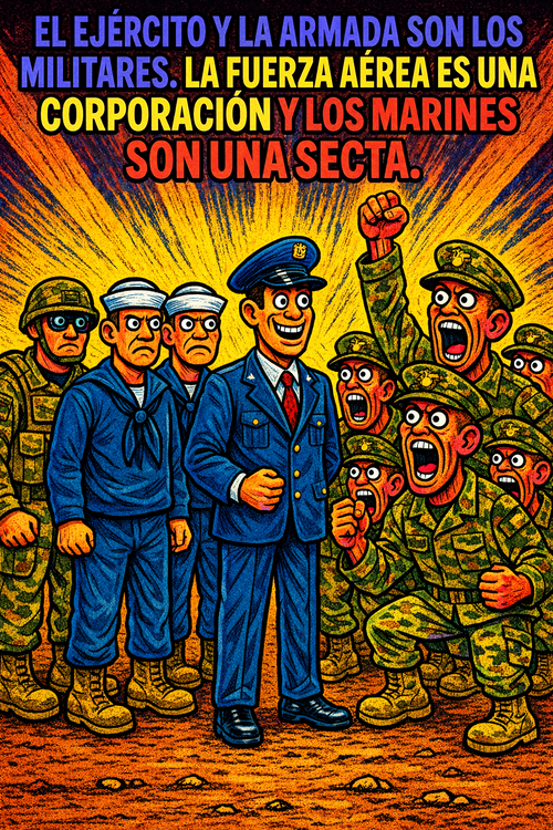 El ejército y la armada son los militares.