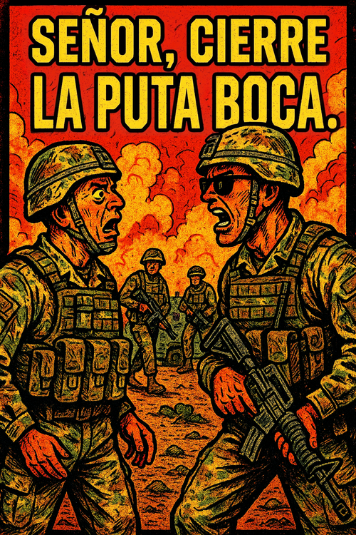 Señor, cierre la puta boca.