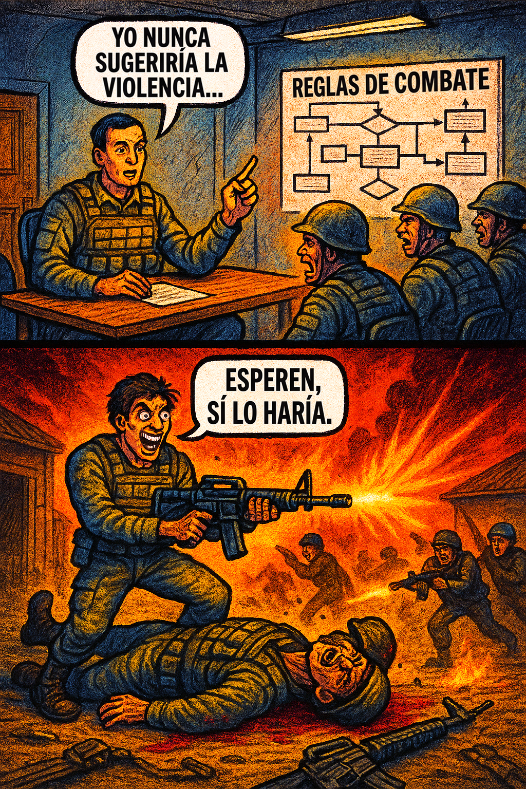Yo nunca sugeriría la violencia...